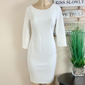 Calvin Klein Elegant White/Cream Sheath Dress